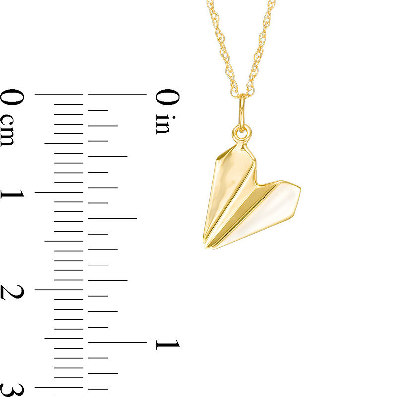 Silver Paper Plane Necklace, First Anniversary Gifts