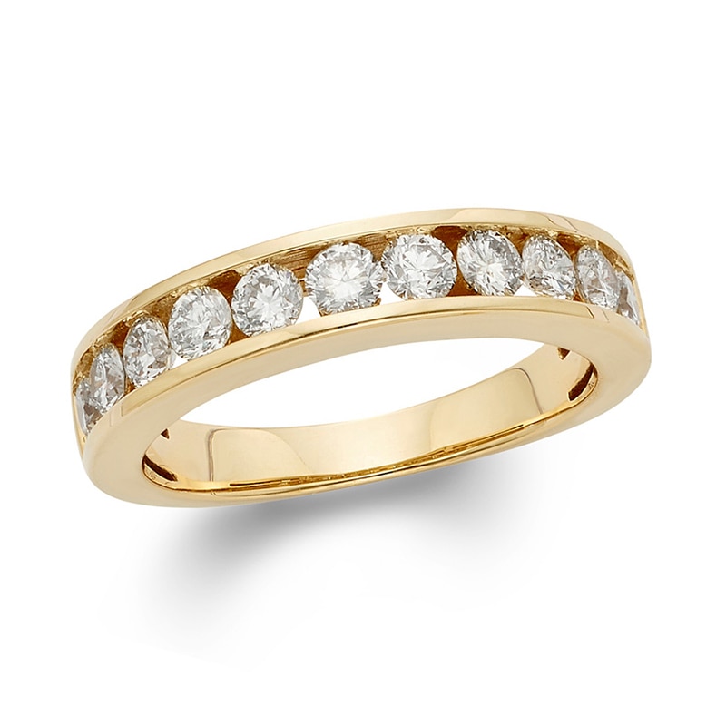 Main Image 1 of 1 CT. T.W. Certified Diamond Eleven Stone Anniversary Band in 14K Gold (I/I1)