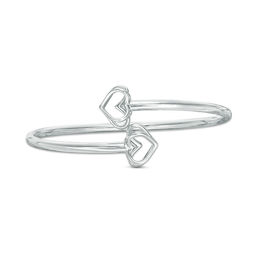 The Kindred Heart from Vera Wang Love Collection Mini Bangle in Sterling Silver - 7.5&quot;