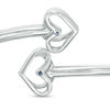 Thumbnail Image 2 of The Kindred Heart from Vera Wang Love Collection Mini Bangle in Sterling Silver - 7.5"