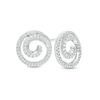 3/8 CT. T.W. Diamond Swirl Stud Earrings in 10K White Gold