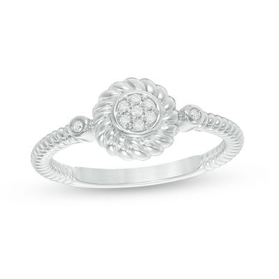 10k White Gold Dainty Diamond and Marquise May Birthstone Green CZ Rope Design Stackable/Proposal Ring 10k White Gold Dainty Diamond and Marquise May Birthstone Green CZ Rope Design Stackable/Proposal Ring