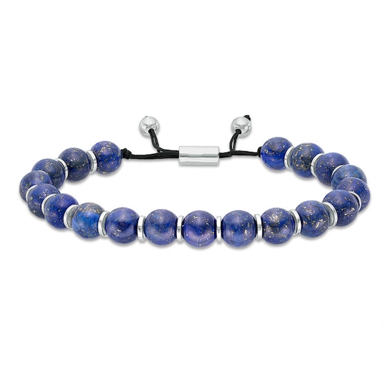 10.0mm Sodalite Bead Bolo Bracelet in Sterling Silver - 10"