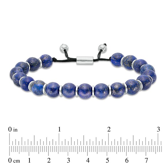 10.0mm Sodalite Bead Bolo Bracelet in Sterling Silver - 10"