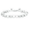 Thumbnail Image 1 of 10.0mm Howlite Bead Bolo Bracelet in Sterling Silver - 10"