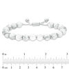 Thumbnail Image 2 of 10.0mm Howlite Bead Bolo Bracelet in Sterling Silver - 10"