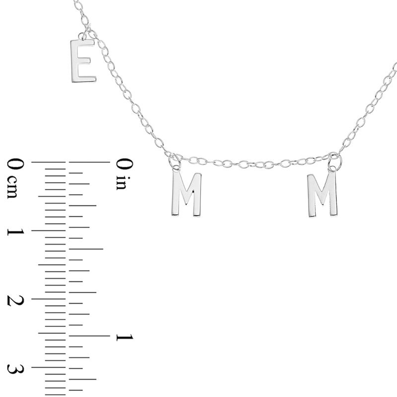 Zales initial necklace silver hotsell