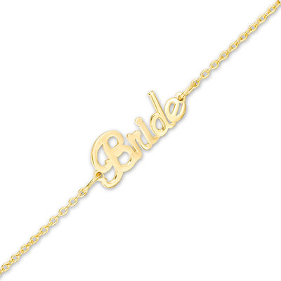 Lowercase Script Name Bracelet In 10k Gold 1 Line Zales