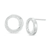Thumbnail Image 1 of 1/6 CT. T.W. Diamond Swirl Circle Stud Earrings in Sterling Silver