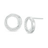 Thumbnail Image 0 of 1/6 CT. T.W. Diamond Swirl Circle Stud Earrings in Sterling Silver