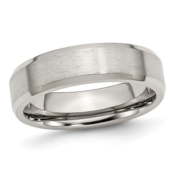 Mens Stainless Steel Ring With Cubic Zirconia