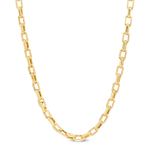 Made in Italy Men's Square Link Chain Necklace in 14K Gold - 22"