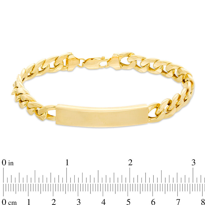 Main Image 3 of Made in Italy Curb Chain ID Bracelet in 14K Gold - 8.5"
