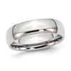 Thumbnail Image 1 of 6.0mm Polished Comfort Fit Wedding Band in Stainless Steel