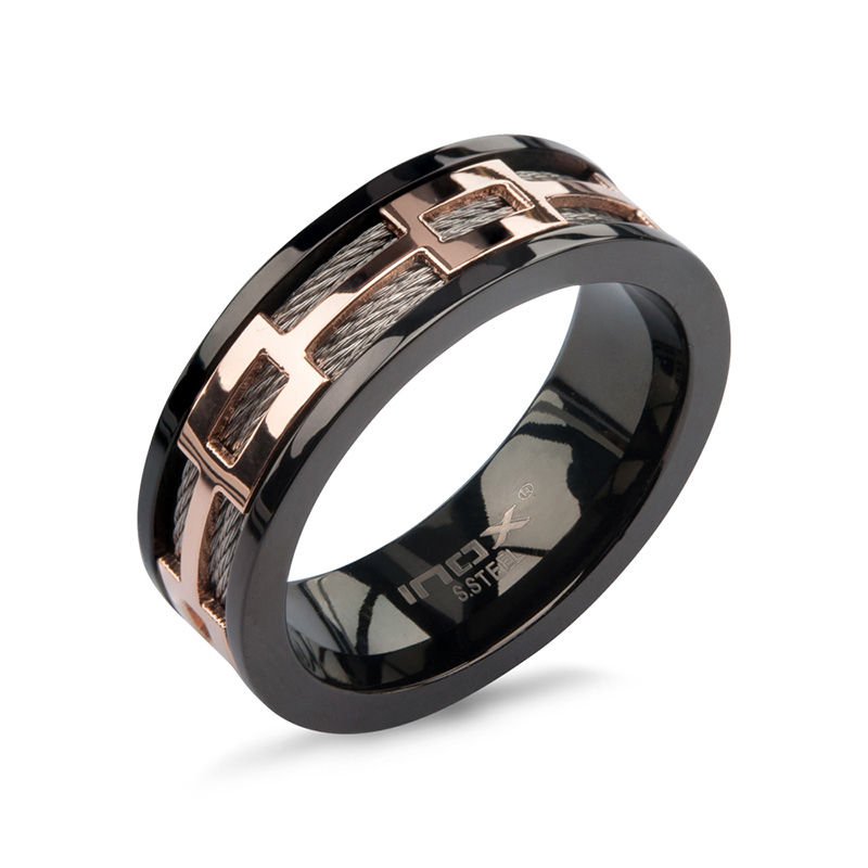 Zales Enso Rings Elements Collection - 6.6mm Classic Meteorite Silicone Band