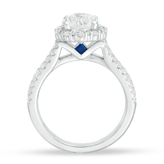 Vera Wang Love Collection 2 CT. T.w. Diamond Frame Engagement Ring in 14K White Gold