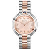 Thumbnail Image 1 of Ladies’ Bulova Rubaiyat Diamond Accent Two-Tone Watch with Rose-Tone Dial (Model: 98P174)