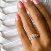 Thumbnail Image 3 of 5/8 CT. T.W. Princess-Cut Diamond Frame Interlocking Bridal Set in 10K Rose Gold