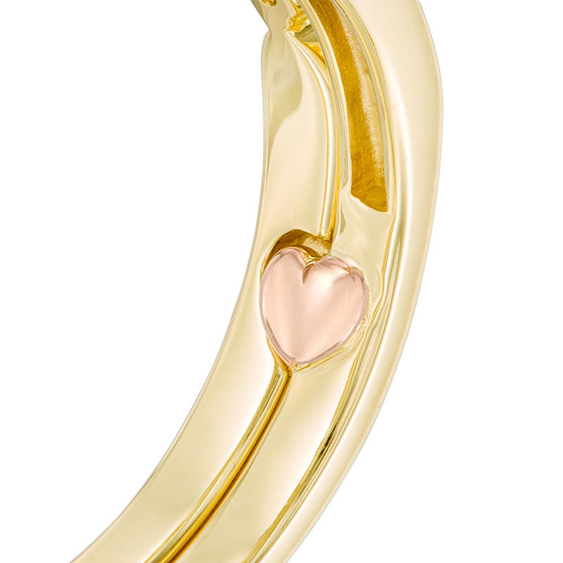 Main Image 4 of 1/2 CT. T.W. Diamond Oval Frame Interlocking Bridal Set in 10K Gold
