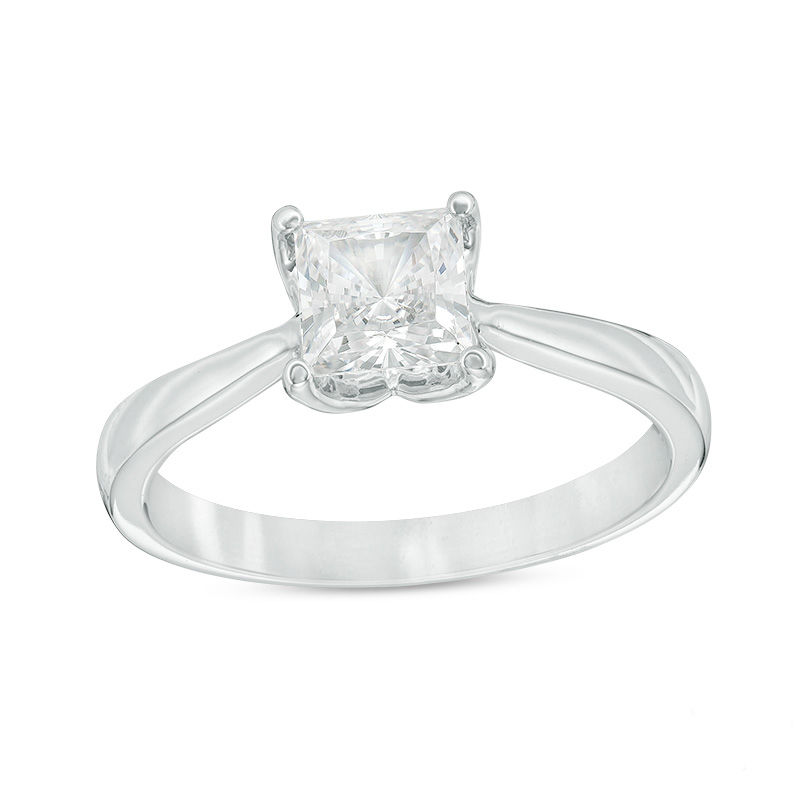 Main Image 1 of Love's Destiny by Zales 1/2 CT. T.W. Certified Princess-Cut Diamond Engagement Ring in 14K White Gold (I/I1)