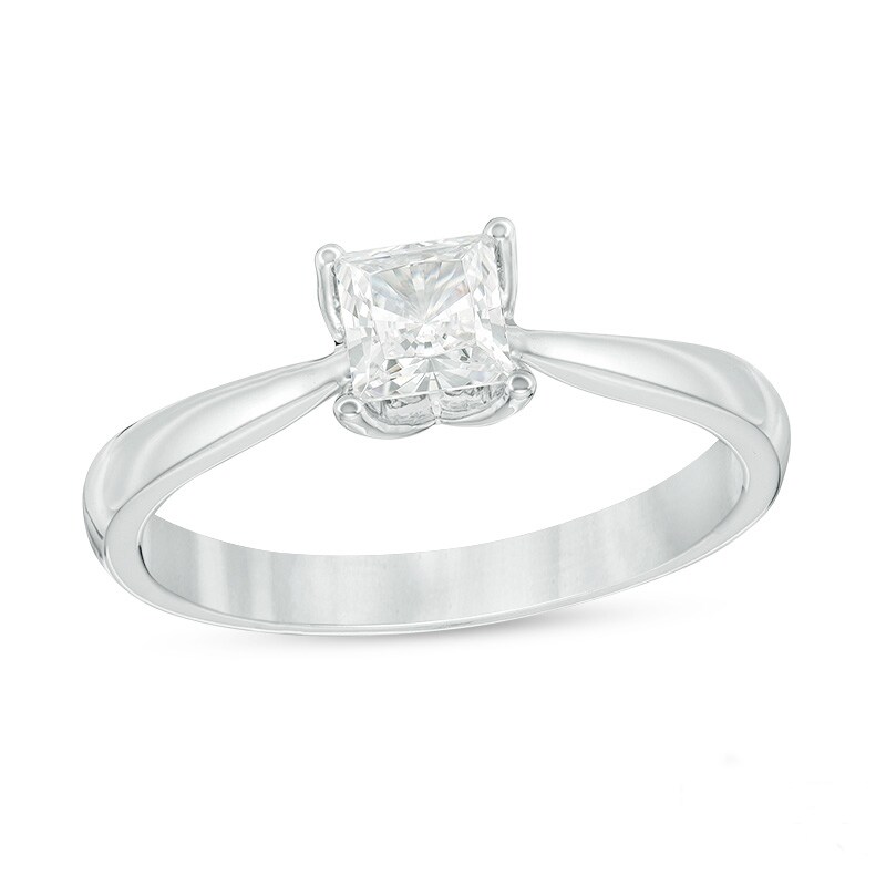 Love's Destiny by Zales 1 CT. T.W. Certified Princess-Cut Diamond Engagement Ring in 14K White Gold (I/I1)