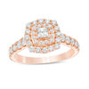 Thumbnail Image 1 of Love's Destiny by Zales 1-1/4 CT. T.W. Certified Princess-Cut Diamond Frame Engagement Ring in 14K Two-Tone Gold (I/I1)