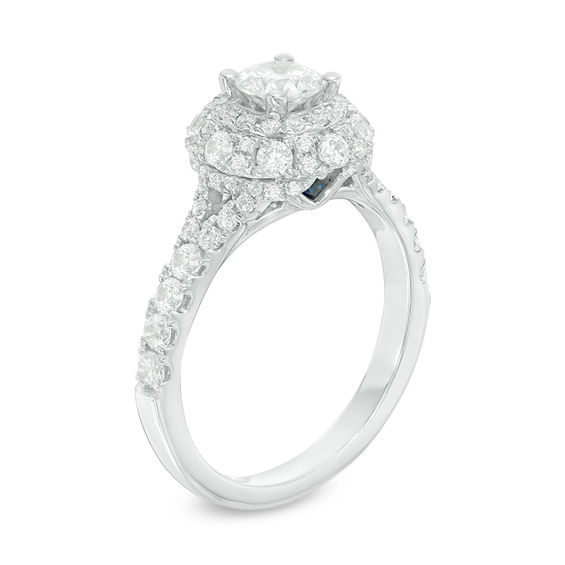 Vera Wang Love Collection 1-1/2 CT. T.w. Diamond Double Frame Engagement Ring 14K White Gold