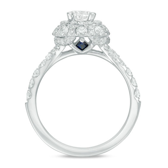 Vera Wang Love Collection 1-1/2 CT. T.w. Diamond Double Frame Engagement Ring 14K White Gold