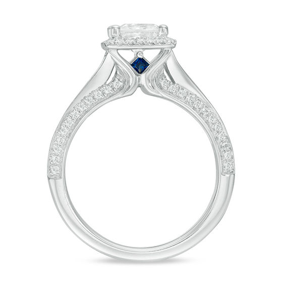 Vera Wang Love Collection 1-1/2 CT. T.w. Princess-Cut Diamond Frame Engagement Ring 14K White Gold