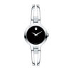Thumbnail Image 1 of Ladies' Movado Amorosa® 1/15 CT. T.W. Diamond Bangle Watch with Black Dial (Model: 0607154)