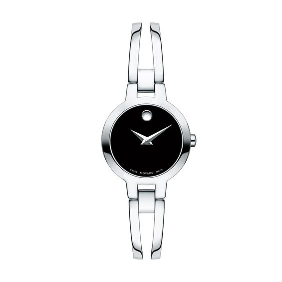 Ladies' Movado AmorosaÂ® Bangle Watch with Black Dial (Model: 0607153)