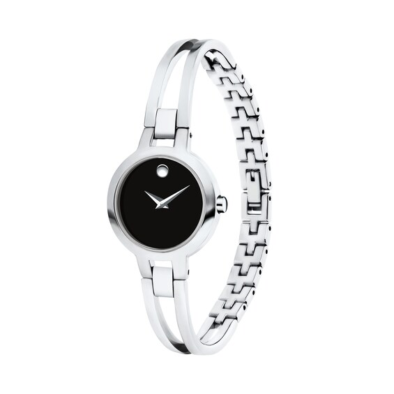 Ladies' Movado AmorosaÂ® Bangle Watch with Black Dial (Model: 0607153)