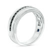 Thumbnail Image 2 of Vera Wang Men's 3/4 CT. T.W. Square-Cut Black Diamond Wedding Band in 14K White Gold