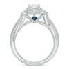 Thumbnail Image 3 of Vera Wang Love Collection 1 CT. T.W. Princess-Cut Diamond Frame Vintage-Style Engagement Ring in 14K White Gold