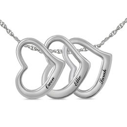 Mother's Offset Heart Pendant (1-3 Names)