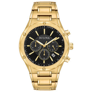 BULOVA ワイヤレススピーカー #TUNEofTIME ゴールド Men's Bulova Gold-Tone IP Analog Watch with Green Dial