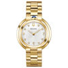 Thumbnail Image 1 of Ladies’ Bulova Rubaiyat Diamond Accent Gold-Tone Watch with Silver-White Dial (Model: 97P125)