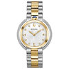 Thumbnail Image 1 of Ladies’ Bulova Rubaiyat 1/5 CT. T.W. Diamond Two-Tone Watch with Silver-White Dial (Model: 98R246)