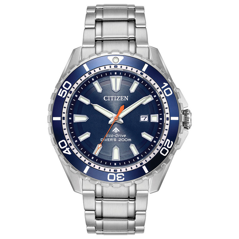 Main Image 1 of Men's Citizen Eco-Drive® ISO-Compliant Promaster Diver Watch with Blue Dial (Model: BN0191-55L)