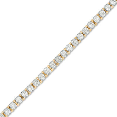 Amazoncom 150 Carat ctw 10K Round Lab Grown Diamond Ladies Tennis  Bracelet 1 12 CT Yellow Gold Clothing Shoes  Jewelry