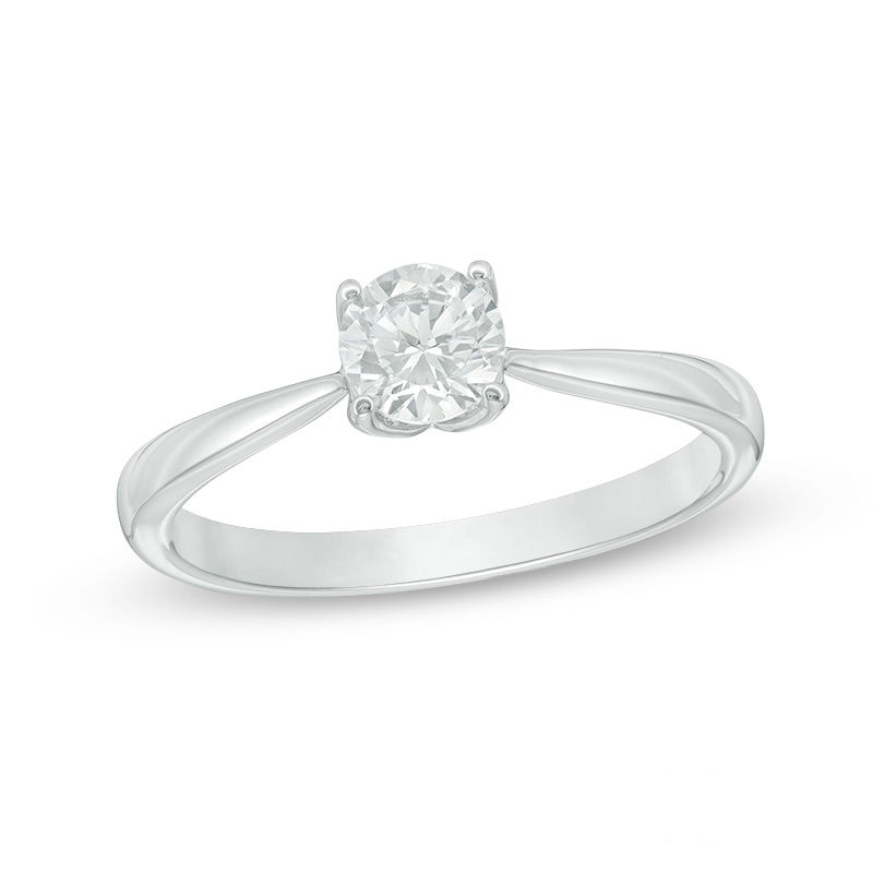 Love's Destiny by Zales 1/2 CT. T.W. Certified Diamond Solitaire Engagement Ring in 14K White Gold (I/I1)