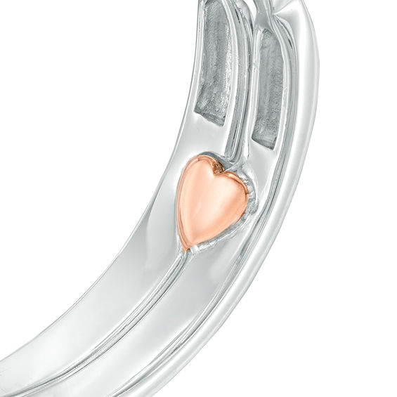 1/6 CT. T.W. Composite Diamond Frame Vintage-Style Interlocking