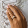 Thumbnail Image 3 of 1/5 CT. T.W. Composite Diamond Cushion Frame Interlocking Bridal Set in 10K Two-Tone Gold