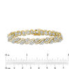 Thumbnail Image 3 of 5 CT. T.W. Baguette and Round Diamond Wave Bracelet in 10K Gold - 7.25"