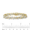 Thumbnail Image 2 of 5 CT. T.W. Baguette and Round Diamond Wave Bracelet in 10K Gold - 7.25"