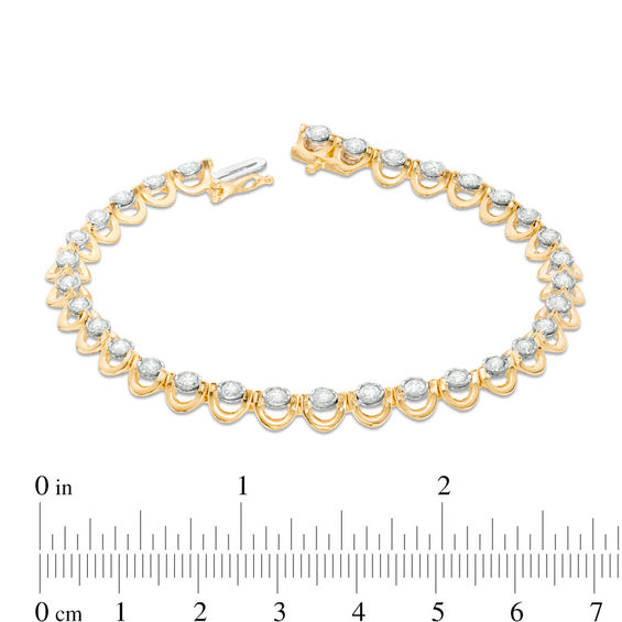 2 CT. T.w. Diamond Bracelet in 10K Gold - 7.25"