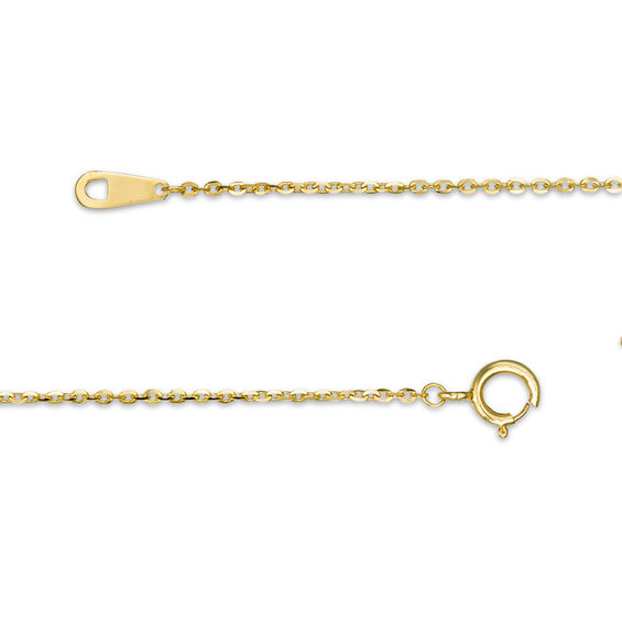 Sideways Cross Necklace in 10K Gold