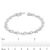 Thumbnail Image 3 of 1/20 CT. T.W. Diamond Infinity Link Bracelet in Sterling Silver - 7.25"