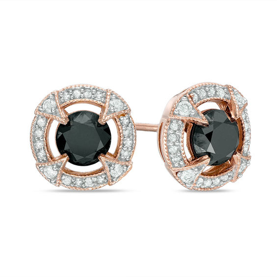 Zales Black Diamond Stud Earrings Zales Black Diamond Stud Earrings
