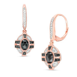 Black Diamonds Collections Zales T W Oval Enhanced Black And White Diamond Frame Vintage